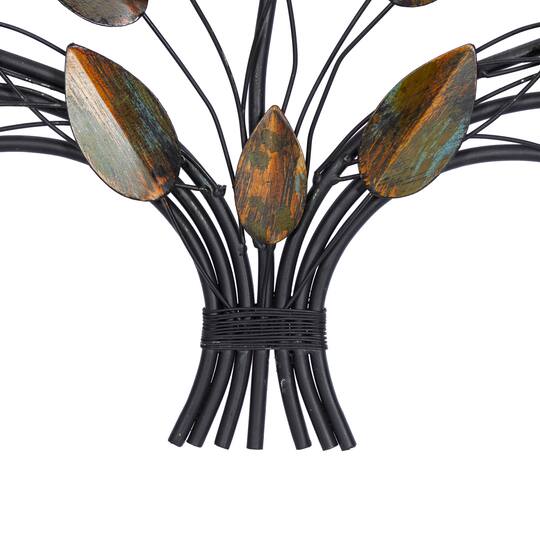 Brown Metal Leaf Foliage Wall Accent